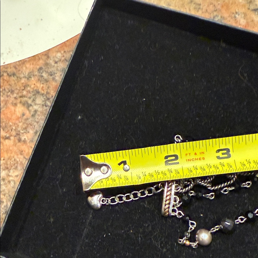 Tocara Elegant Silver, Gold, Black and Grey 5 Row Chain Bracelet! - Picture 9 of 11